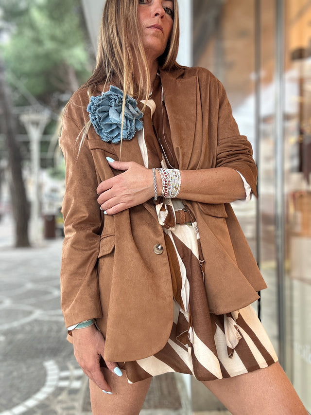 Blazer Suede Fiore