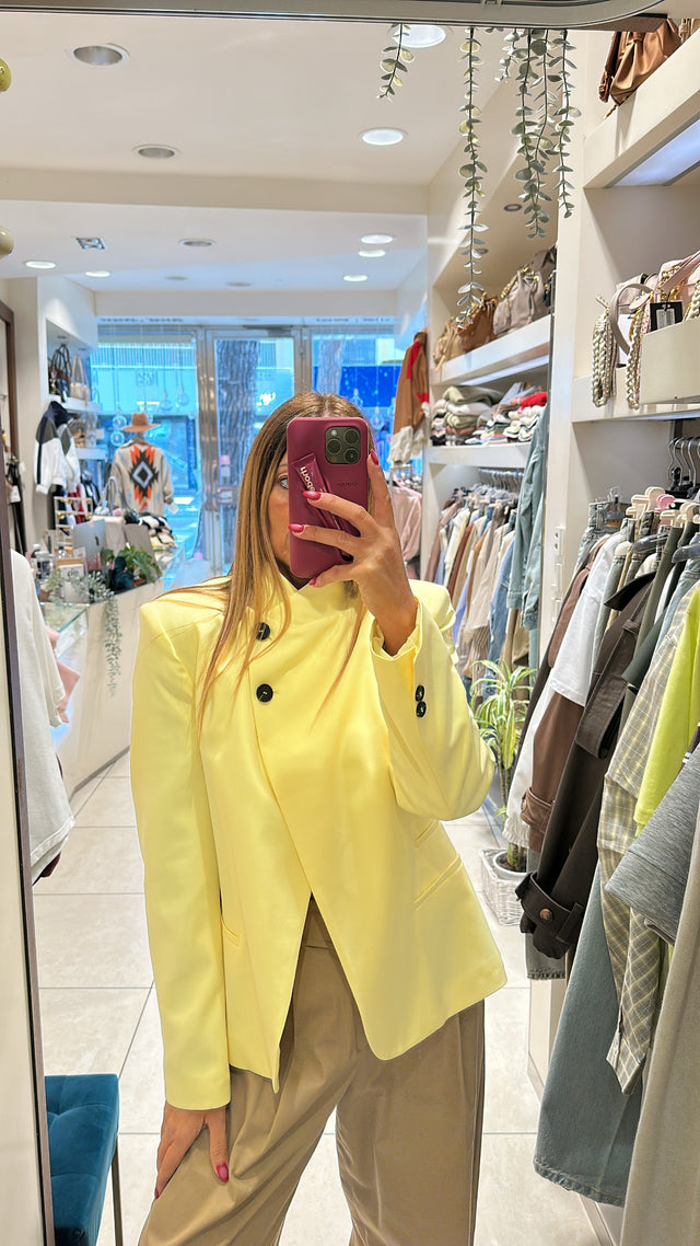Blazer Asimmetrico Yellow