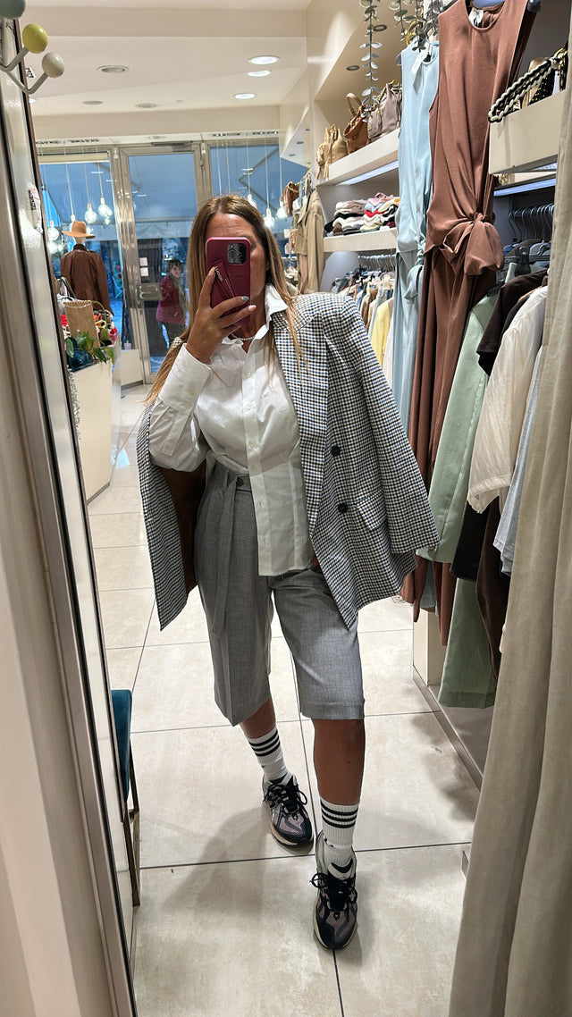 Blazer check doppiopetto