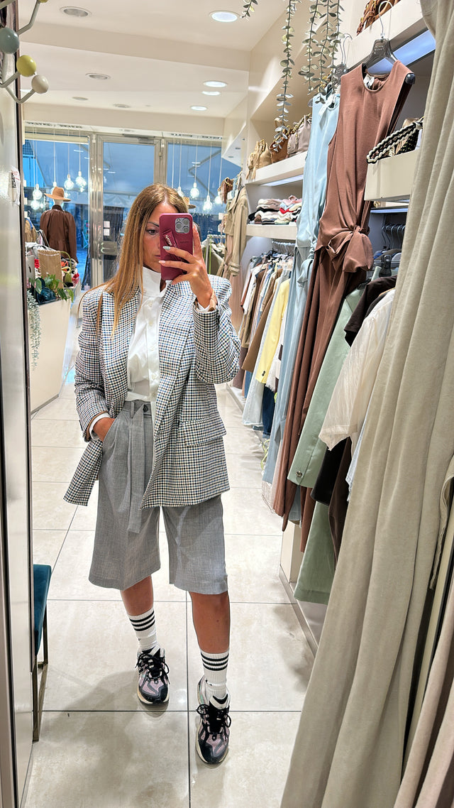 Blazer check doppiopetto