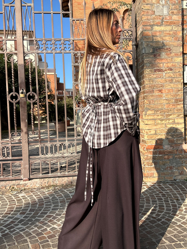 Camicia Check fiocchetto