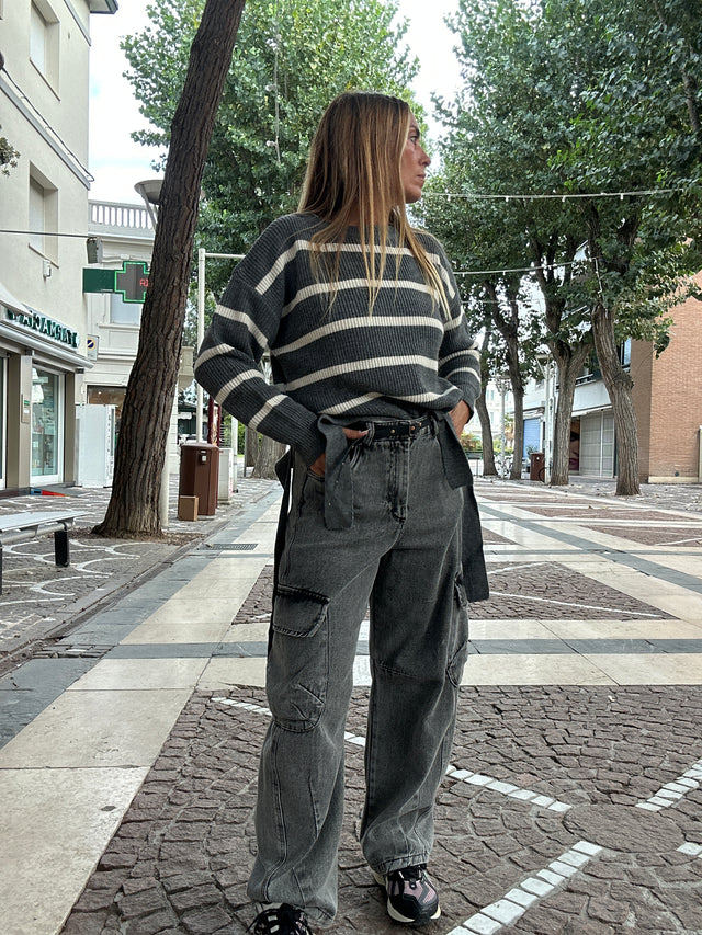 Jeans Cargo Grigio
