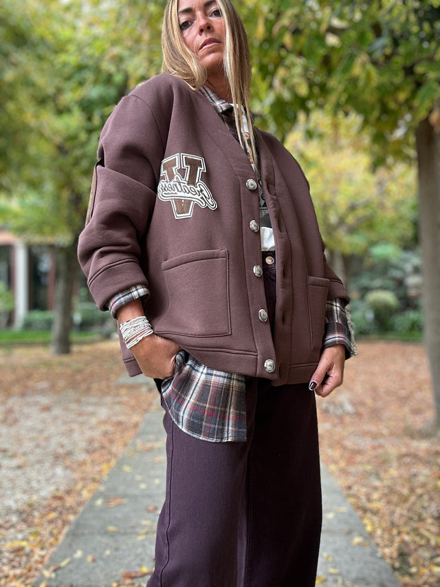 Cardigan Felpa V