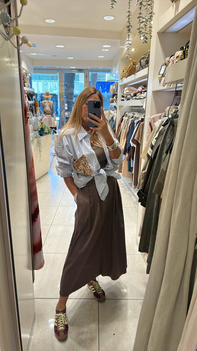 Camicia Con taschino Pailettes