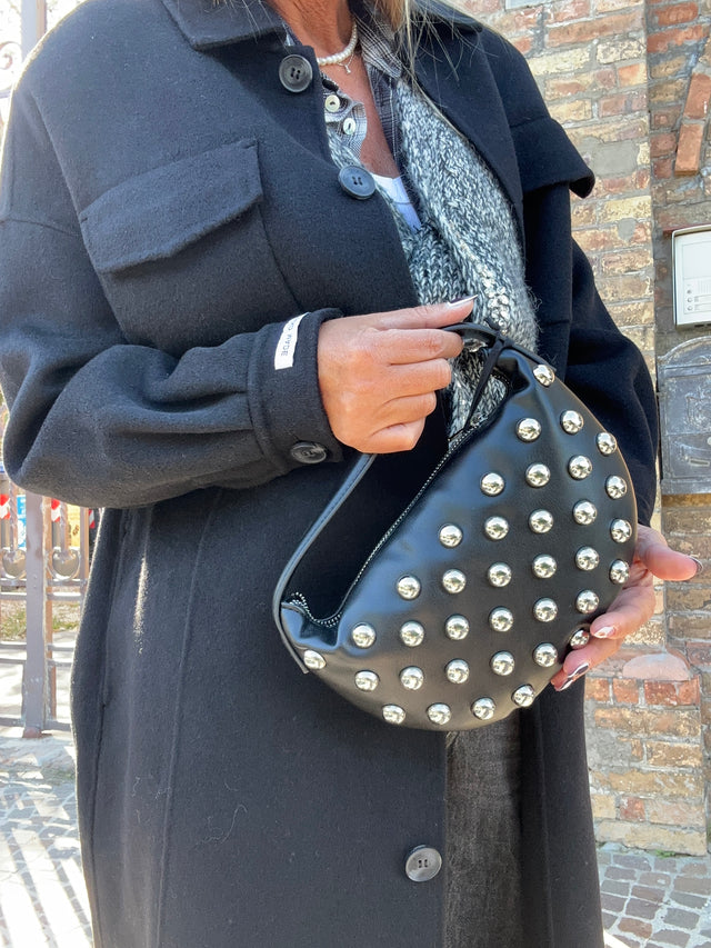Borsa Croissant Studded