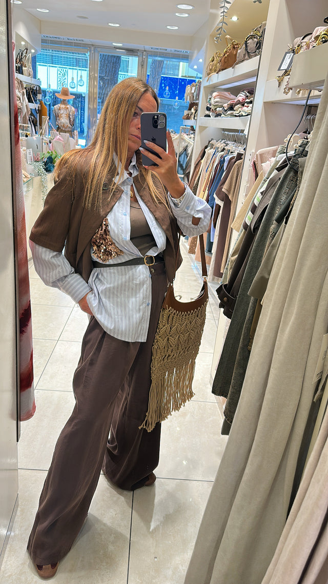 Camicia Con taschino Pailettes