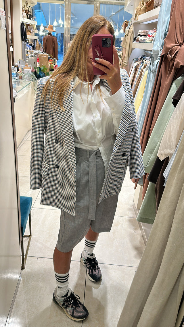 Blazer check doppiopetto