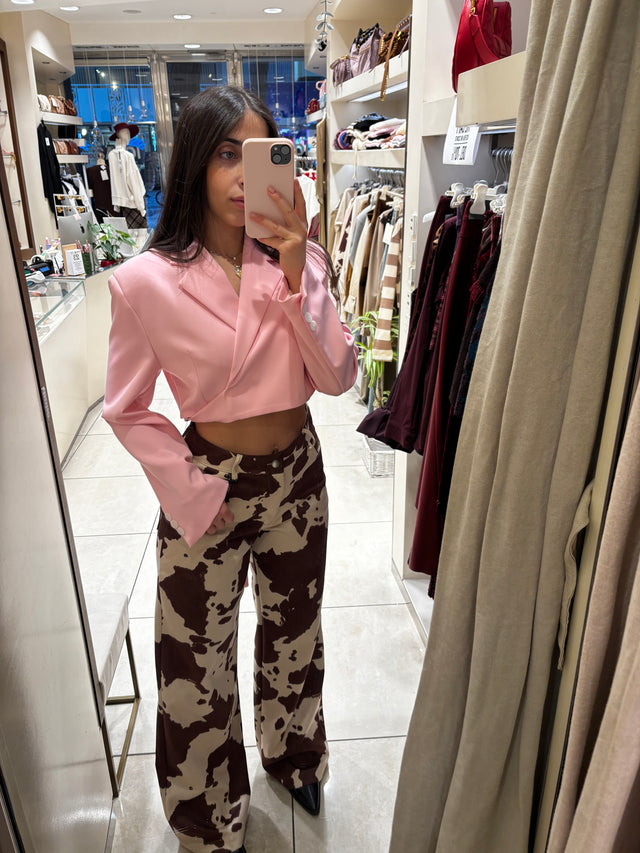 Blazer corto con lacci