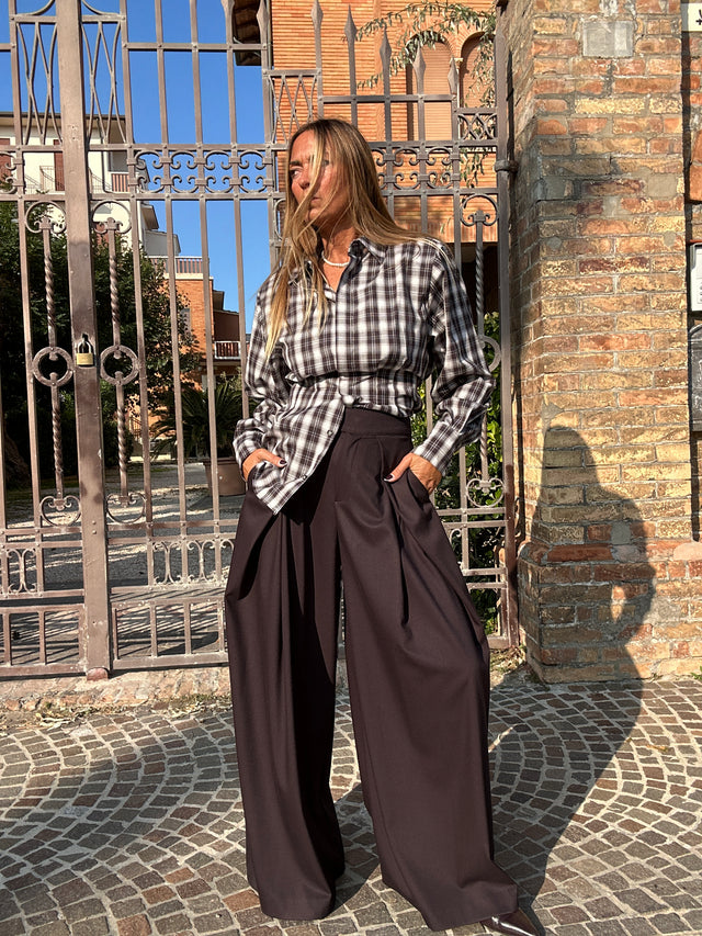 Camicia Check fiocchetto