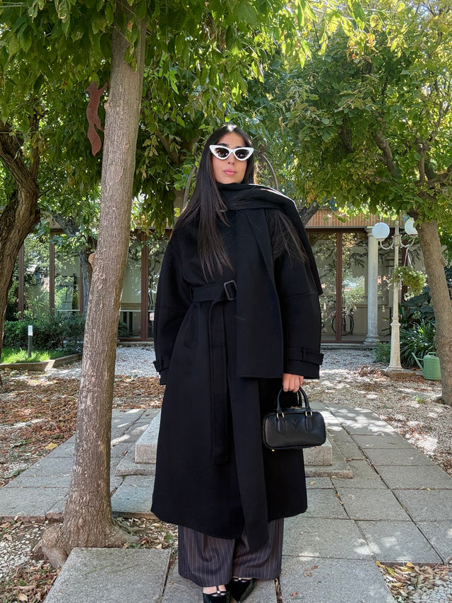 Cappotto con sciarpa