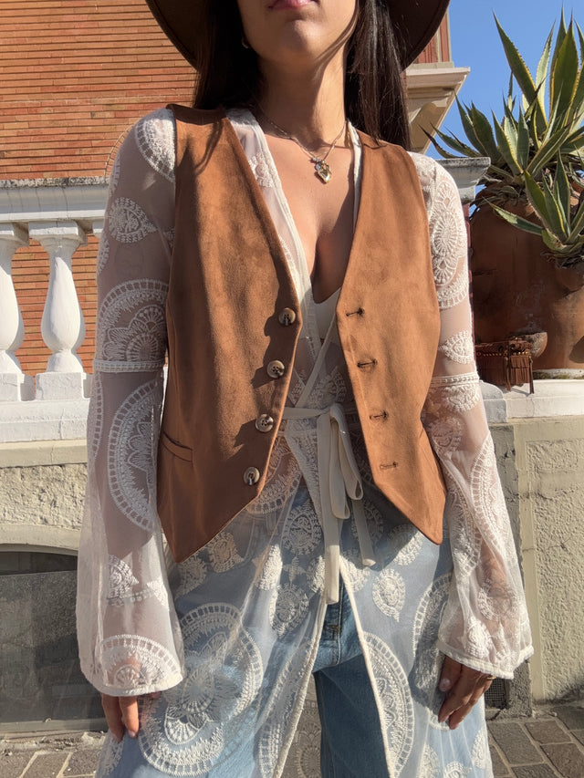 Gilet Suede