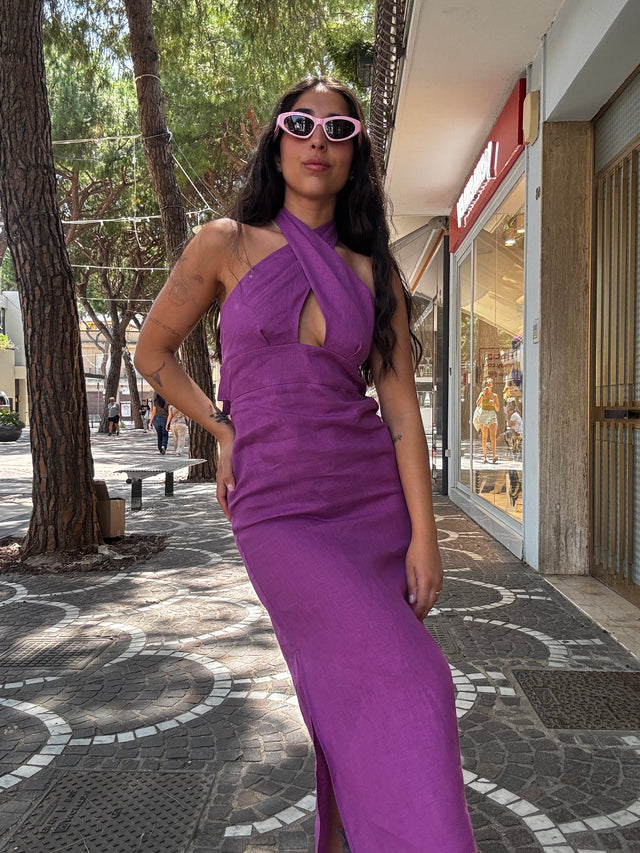 Vestito in Lino con fiocco