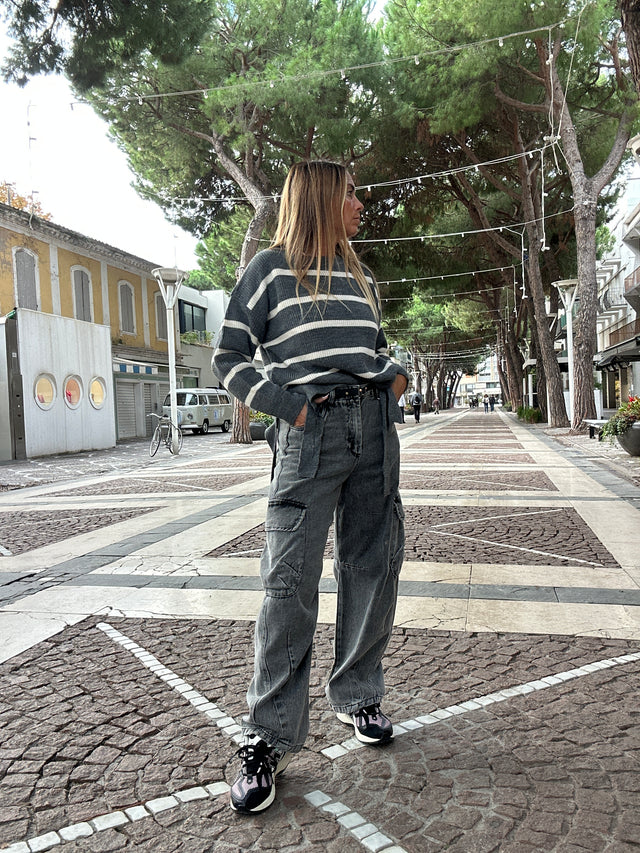 Jeans Cargo Grigio